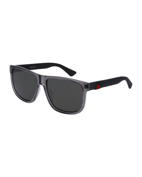 gucci polarized square acetate sunglasses gray|gucci polarized sunglasses men's.